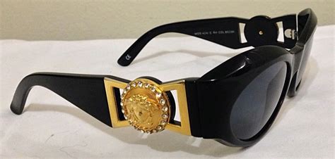 gianni versace 424 sunglasses in black gold|Versace sunglasses vintage.